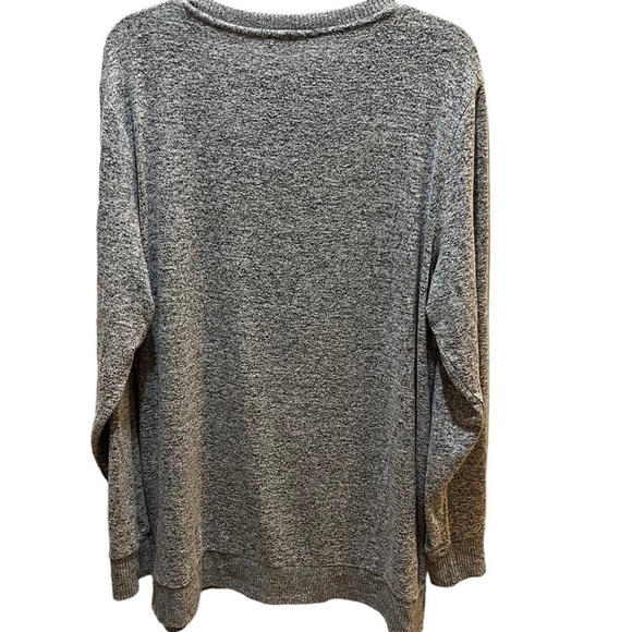 Lucky Brand Marled Heather Gray Deep V-Neck Pullover Sweater Sz XXL - Picture 5 of 11